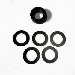 25pcs Black Phenolic Paper Trim Ring - Joint & Butt Size