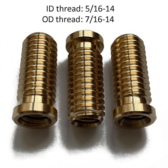 5/16-14 Brass Insert ( Full Thread Pattern)