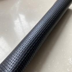 Black Weave Stone III Embossed Cowhide Leather Wrap