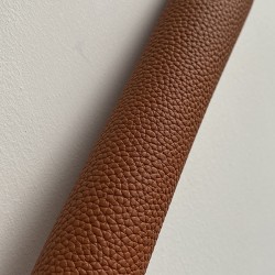 Brown II Litchi Embossed Cowhide Leather