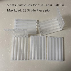 5 Sets (25pcs) Plastic Box for Pool Cue Tap & Ball Pin Safety Packing
