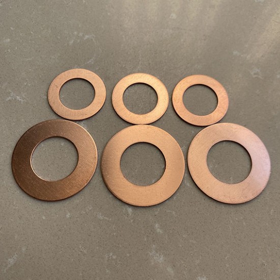 10pcs X Copper Trim Ring - Joint & Butt Size