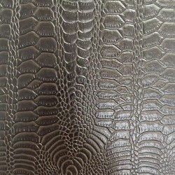 Brown Dragon Leg Embossed Cowhide Leather