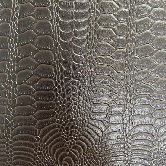 Brown Dragon Leg Embossed Cowhide Leather