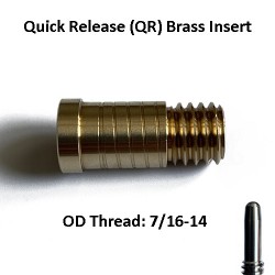Quick Release (QR) Brass Insert - OD Coarse Thread