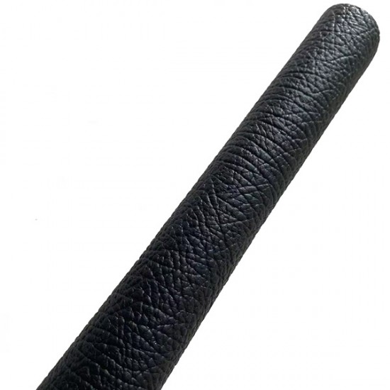 Black Wild Bull Embossed Cowhide Leather