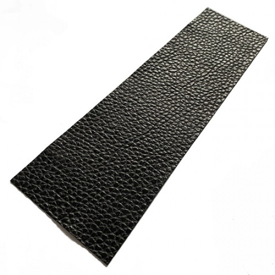 Black Cobblestone Embossed Cowhide Leather