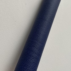 Blue Litchi Embossed Cowhide Leather