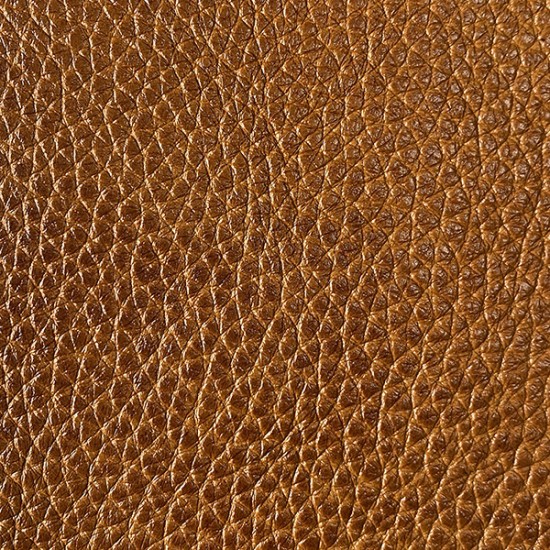 Brown Big Litchi Embossed Cowhide Leather