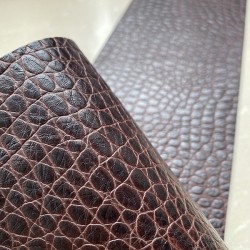 Brown/BK Cobblestone Embossed Cowhide Leather