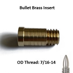 Bullet Brass Insert - OD Coarse Thread