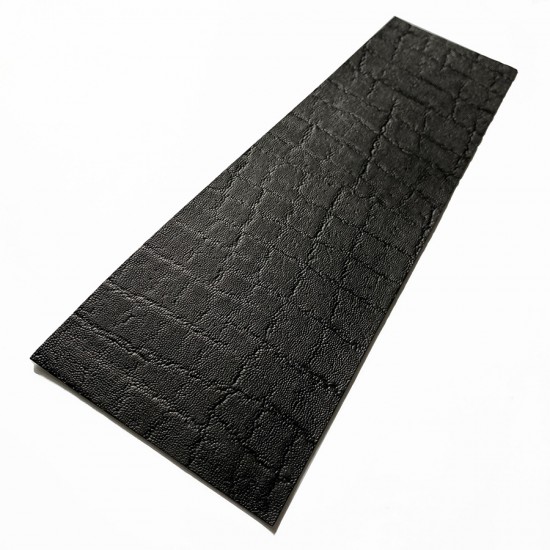 Black Elephant Ear Embossed Cowhide Leather