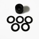 25pcs Black Fiber Trim Ring - Joint & Butt Size