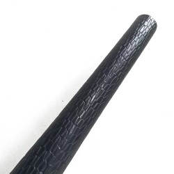 Dark Grey Weave Stone Embossed Cowhide Leather Wrap