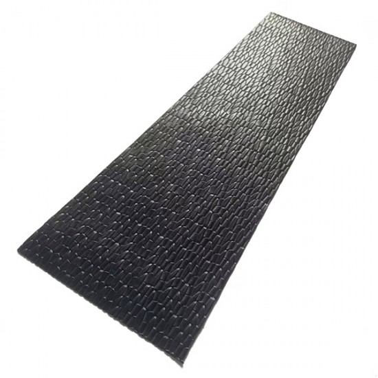 Dark Grey Weave Stone Embossed Cowhide Leather Wrap Dark Grey Weave Stone Embossed Cowhide Leather Wrap