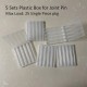 5 Sets (25pcs) Plastic Box for Pool Cue Joint Pin Safety Packing