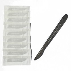Surgical Scalpel Knife - 1pc SS Handle + 10pcs #23 Blade