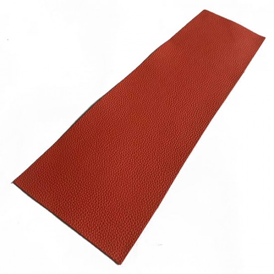 Pink Orange Litchi Embossed Cowhide Leather Pink Orange Litchi Embossed Cowhide Leather