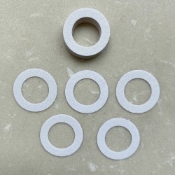 25pcs White Fiber Trim Ring - Joint & Butt Size